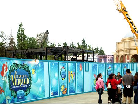 The Little Mermaid ride, under construction