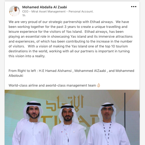 Post from Mohamed Abdalla Al Zaabi