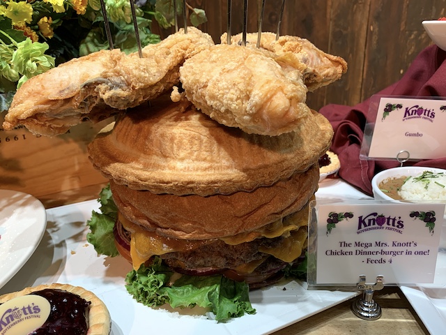 The Mega Mrs. Knott's Chicken Dinner-burger