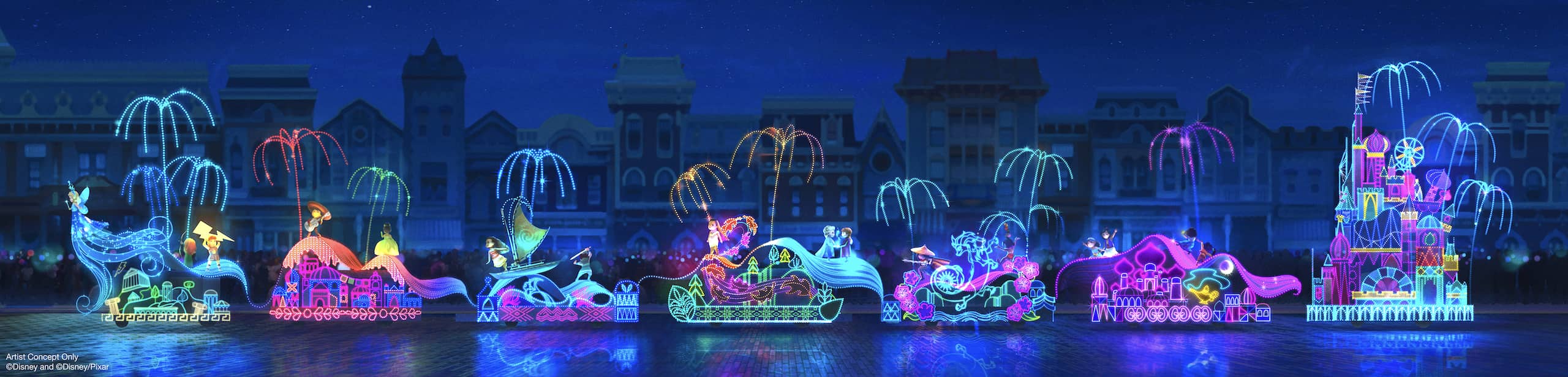 New Main Street Electrical Parade float