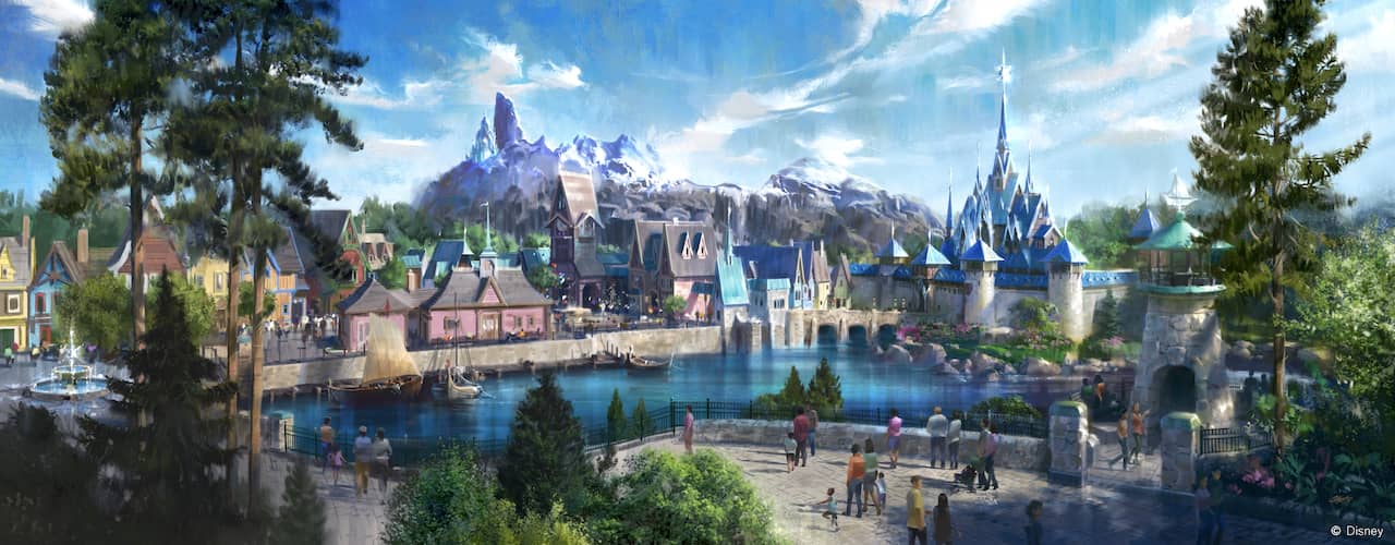 Frozen land concept art from Walt Disney Studios Paris