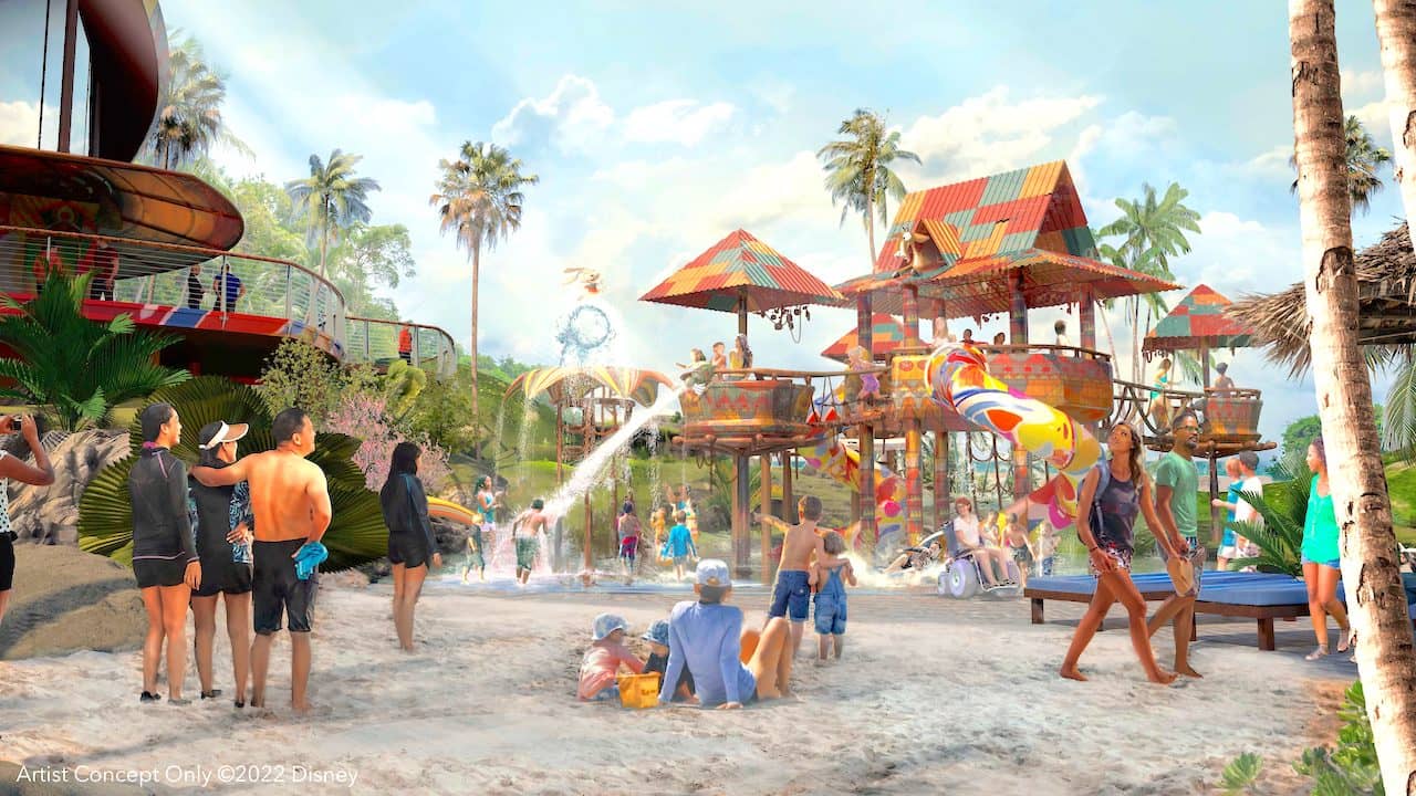 Family water play area at Disney's Lighthouse Point