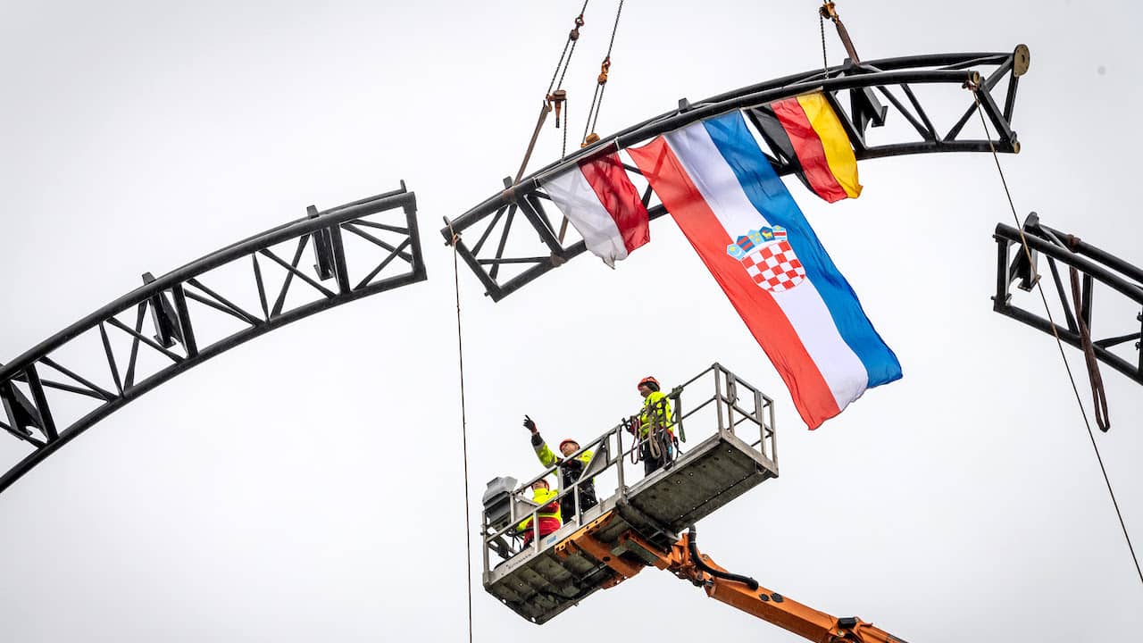 Croatian flag on the coaster piece