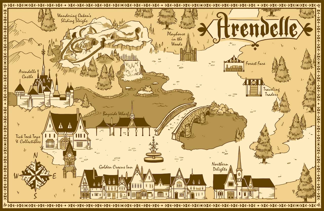 Map of Arendelle at Hong Kong Disneyland