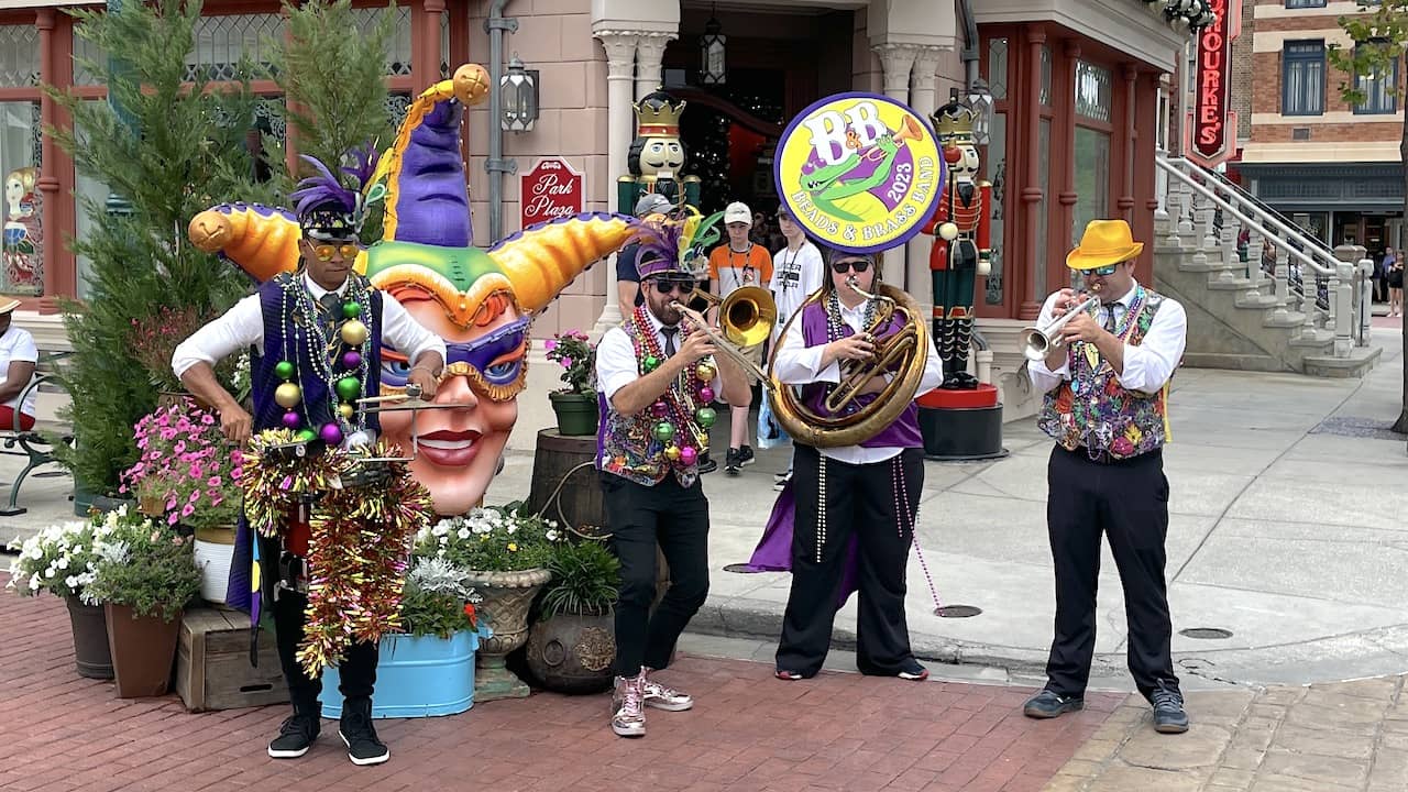 Universal's Mardi Gras band