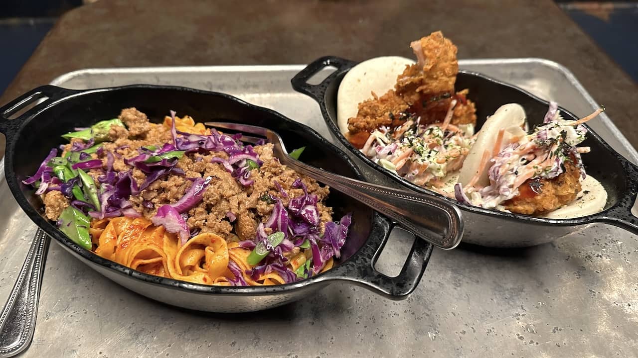 Dewback Chili Noodles and Fried Chicken Baos