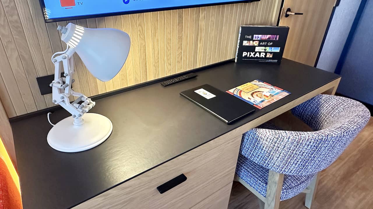 Pixar Place hotel desk