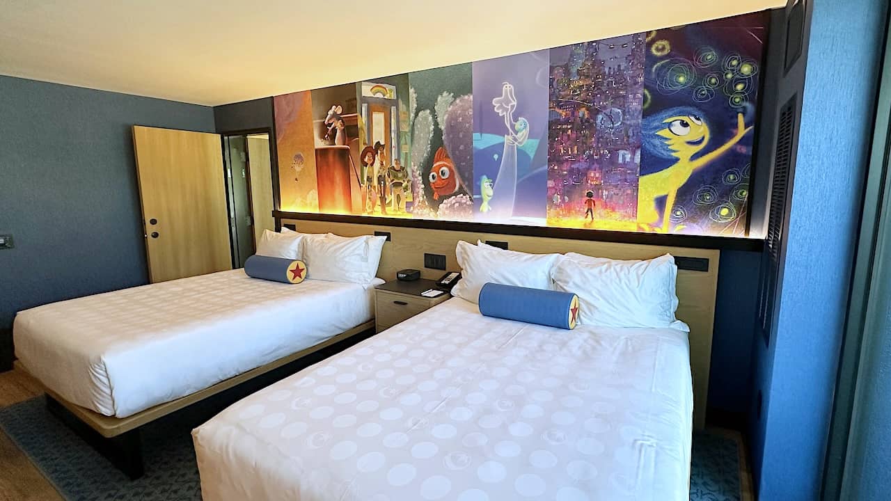 Pixar Place hotel bedroom mural
