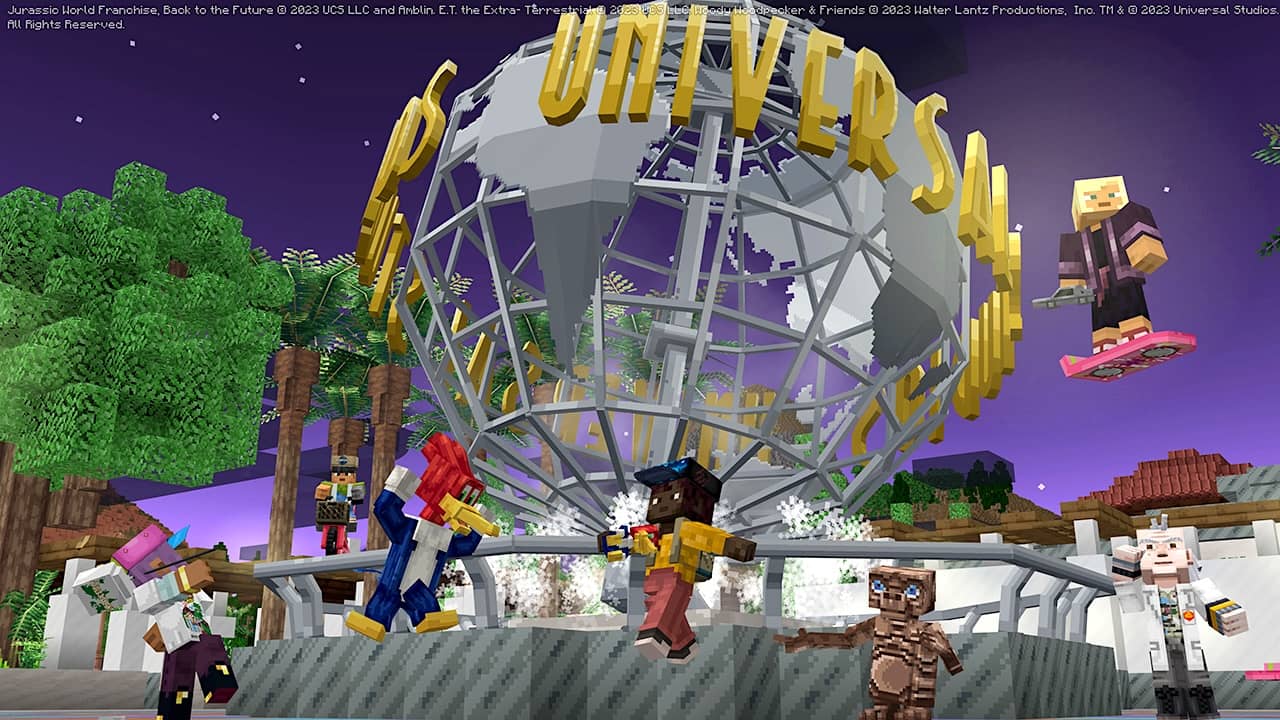 Universal Studios globe in Minecraft