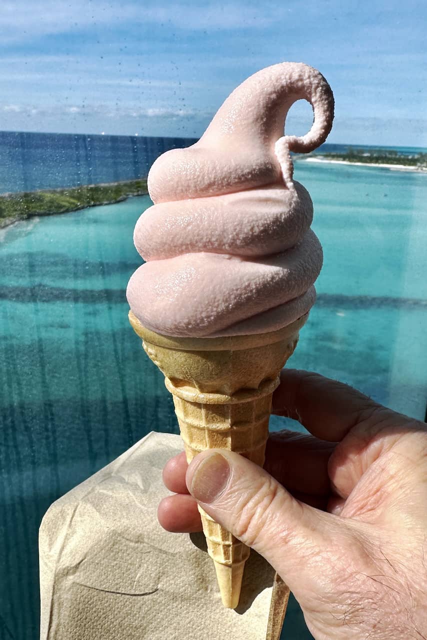 Strawberry soft-serve