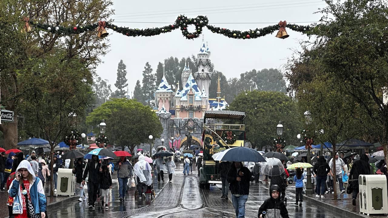 Rainy day at Disneyland