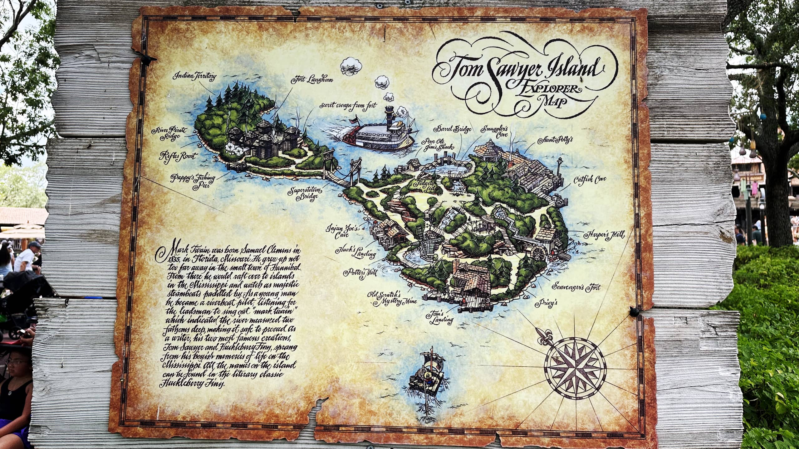 Tom Sawyer Island Explorer's Map
