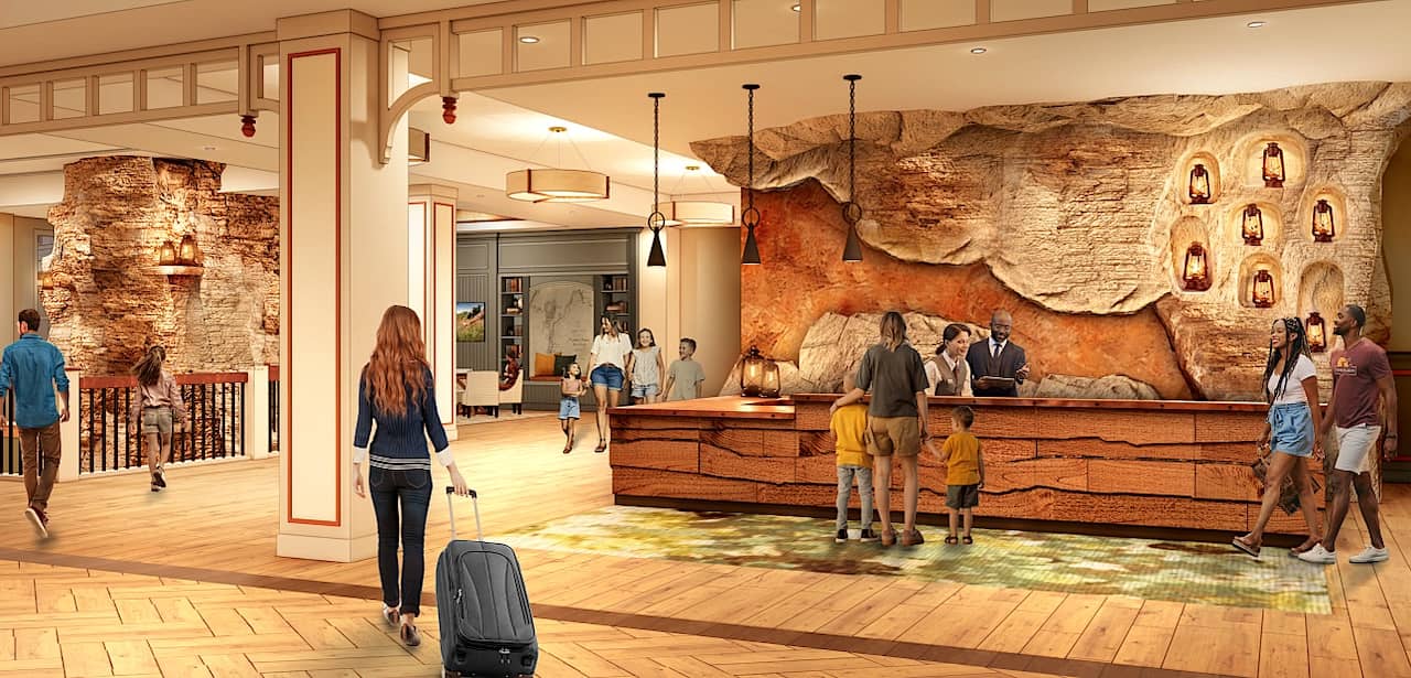 Check-in desk at the Silver Dollar City Resort