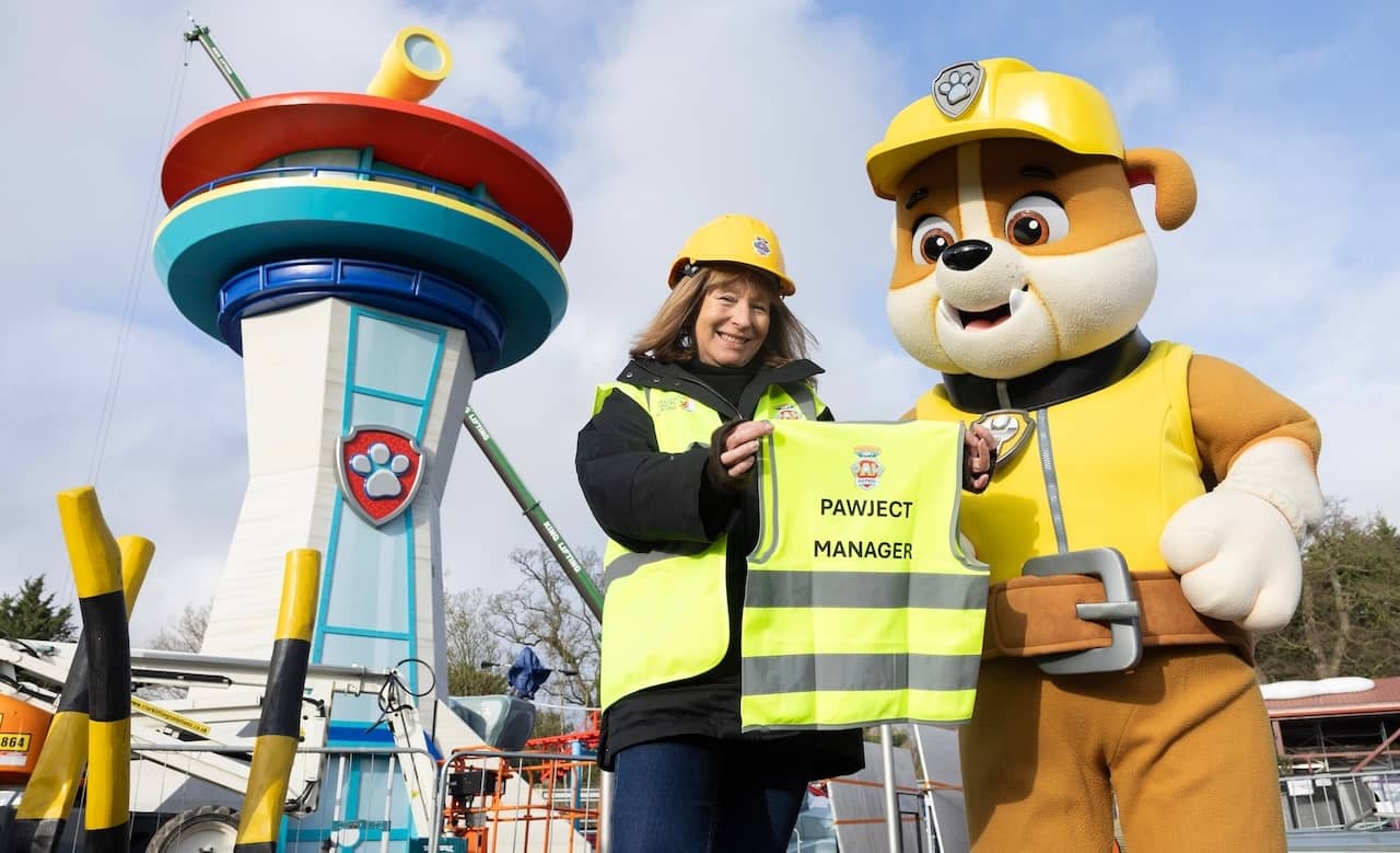Sian Hooper with PAW Patrol's Rubble