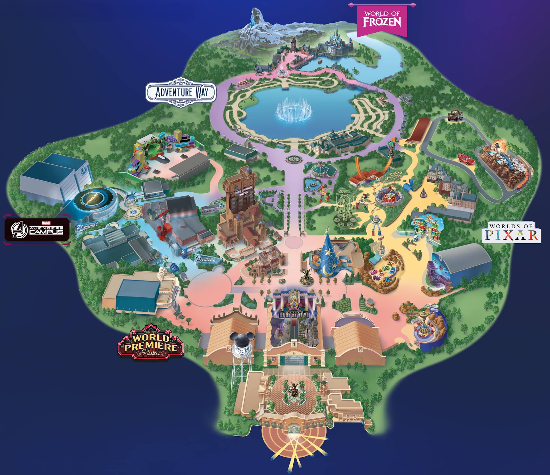 Disney Adventure World map