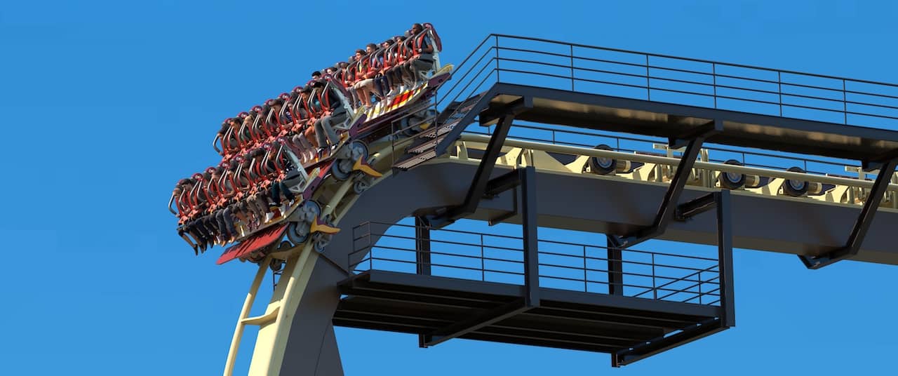 Six Flags introduces Tormenta, the world's biggest dive coaster