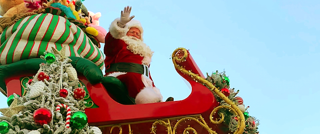 Santa goes for a wild ride in Disneyland parade mishap