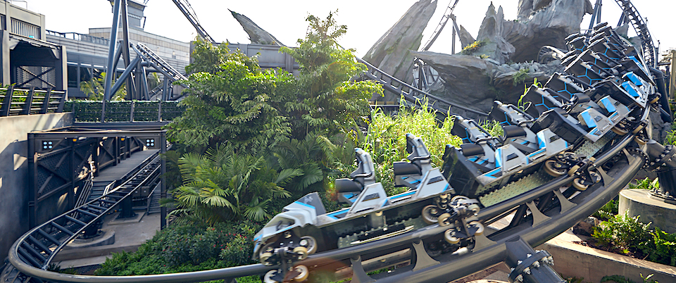 Universal's Jurassic World VelociCoaster Opens for Previews