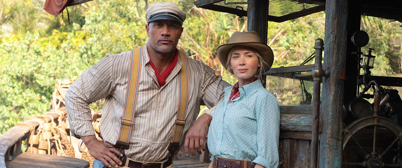 Dwayne Johnson and Emily Blunt in Disney's Jungle Cruise