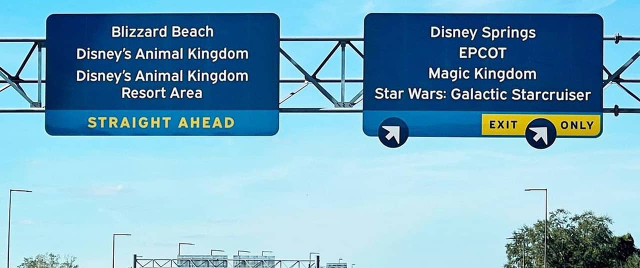 New Walt Disney World road signs