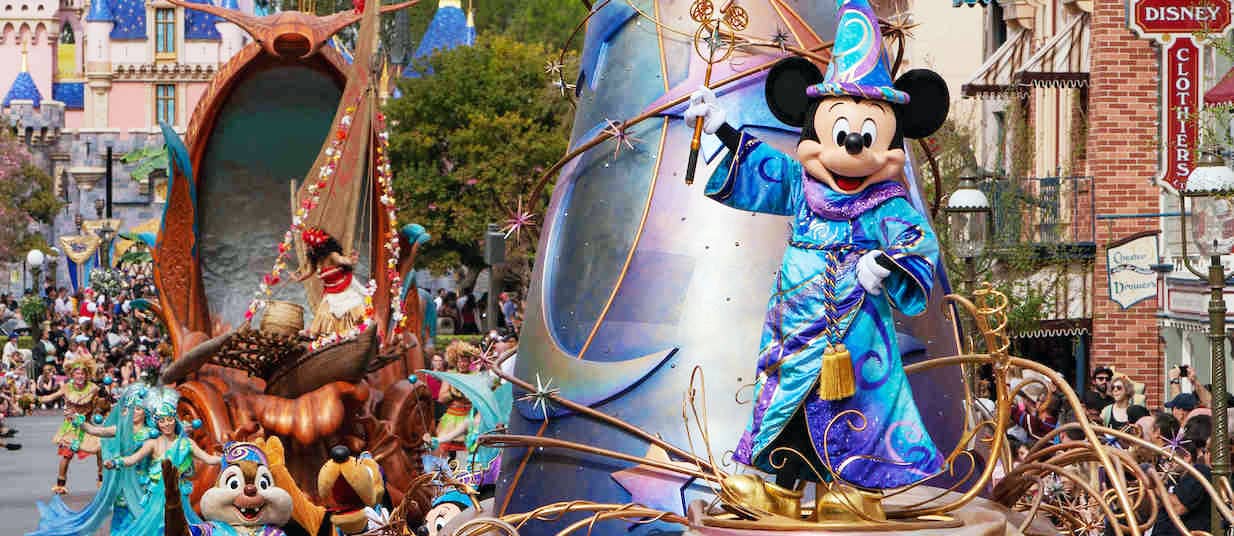 Magic Happens parade at Disneyland