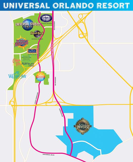 Universal Orlando campus map